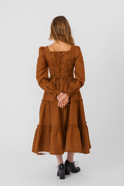 Sorrel Dress, Long Sleeve, Warm Brown
#color_warm-brown