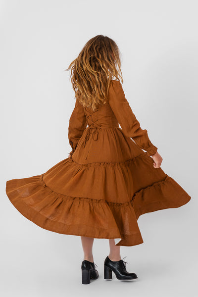 Sorrel Dress, Long Sleeve, Warm Brown
#color_warm-brown