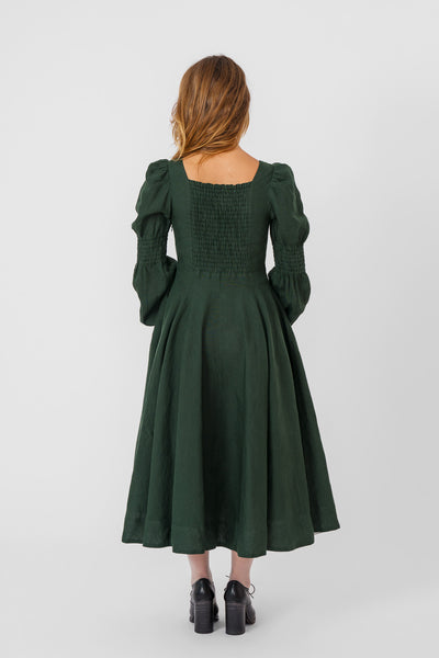 Briar Dress, Long Sleeve, Evergreen
#color_evergreen