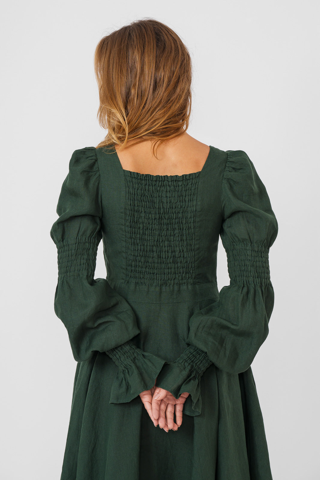 Briar Dress, Long Sleeve, Evergreen
#color_evergreen