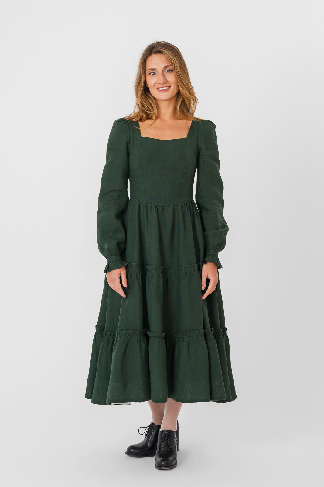 Sorrel Dress, Long Sleeve, Evergreen
#color_evergreen
