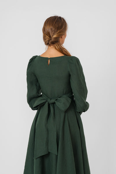Hawthorn Dress, Long Sleeve, Evergreen
#color_evergreen