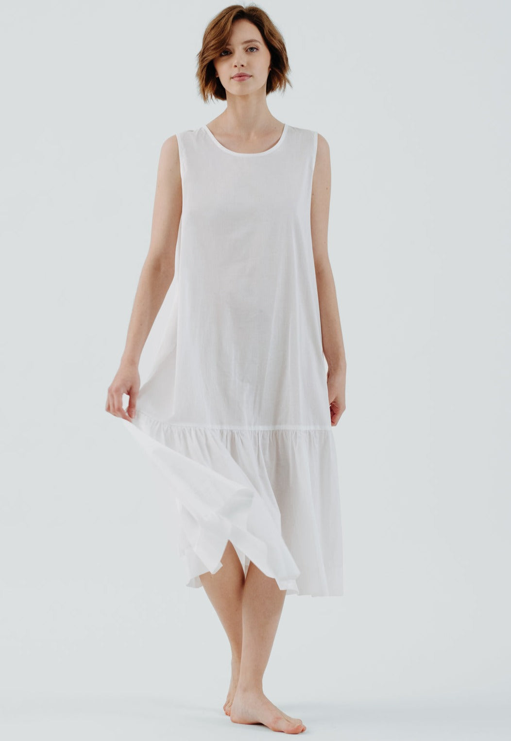 Tulip Petticoat, Sleeveless,#color_white-magnolia