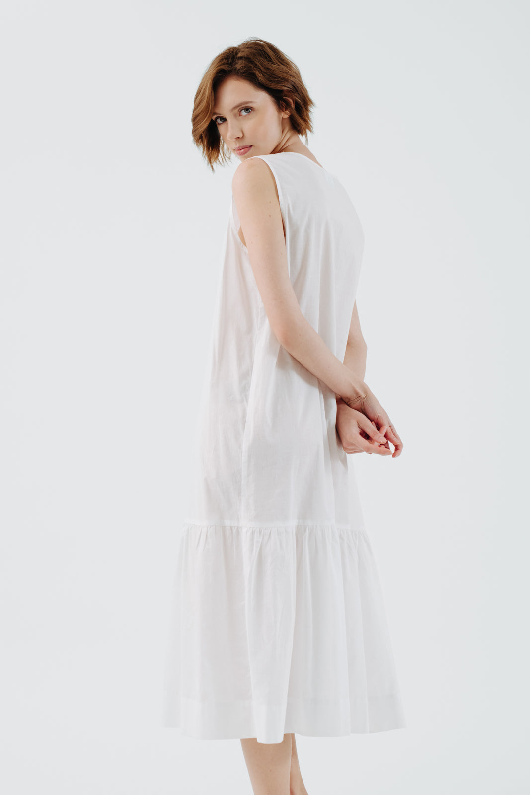 Tulip Petticoat, Sleeveless,#color_white-magnolia