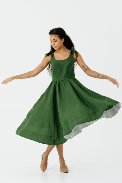 Amelia Dress, Sleeveless#color_emerald-green