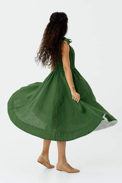 Amelia Dress, Sleeveless#color_emerald-green