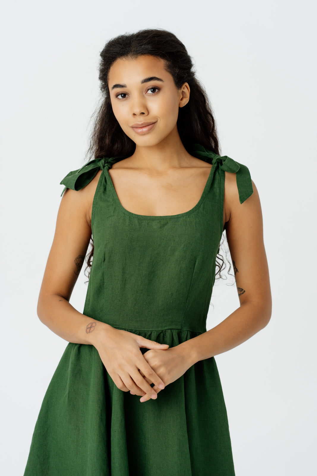 Amelia Dress, Sleeveless#color_emerald-green