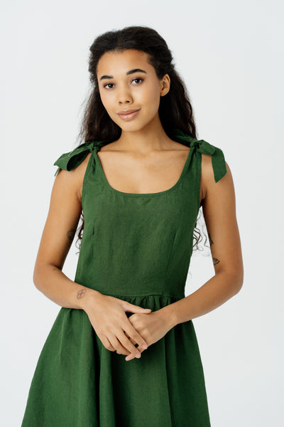 Amelia Dress, Sleeveless#color_emerald-green