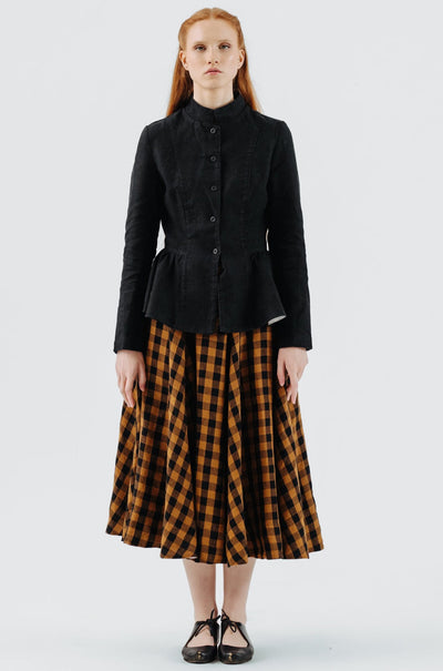 Classic Skirt, Brown Checkers#color_brown-checkers