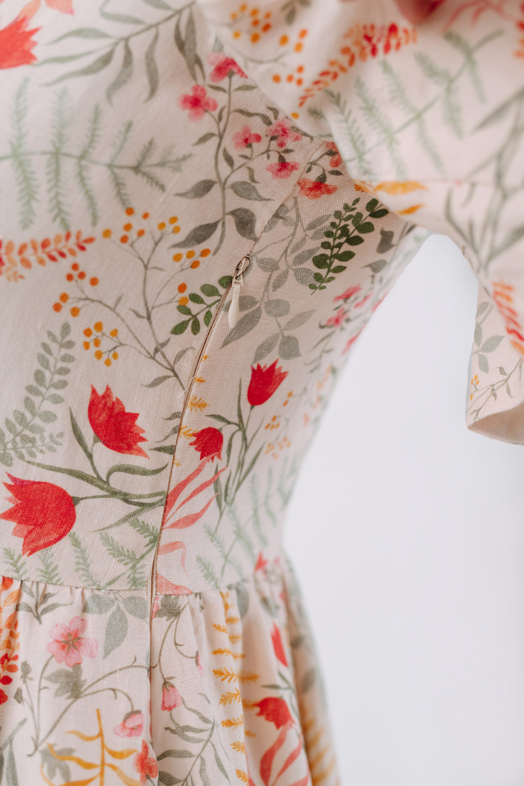 Butterfly Sleeve Dress, Short Sleeve, Whimsical Garden#color_whimsical-garden