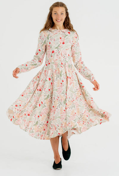 Classic Dress, Long Sleeve, Whimsical Garden