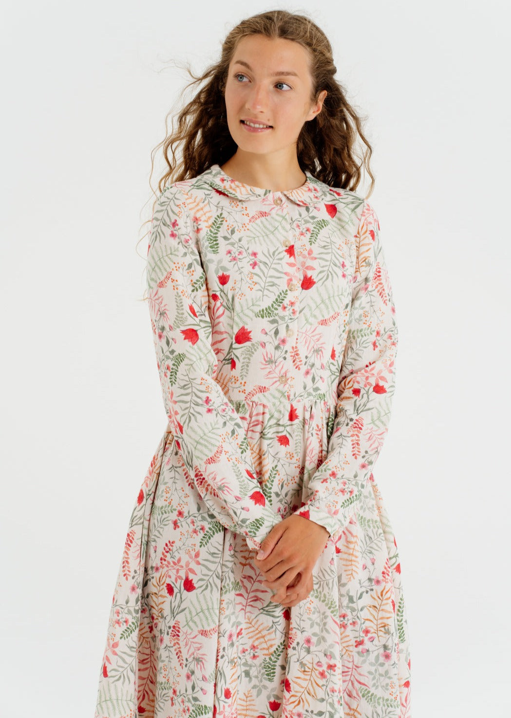 Classic Dress, Long Sleeve, Whimsical Garden
