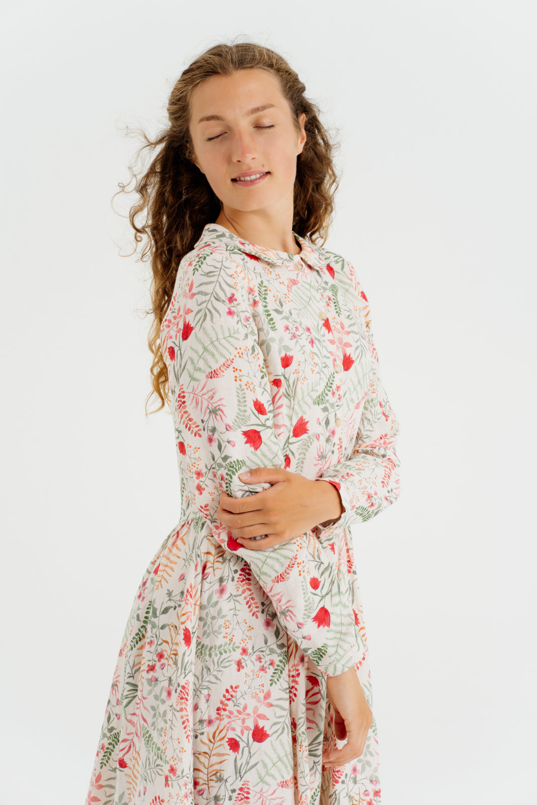 Classic Dress, Long Sleeve, Whimsical Garden