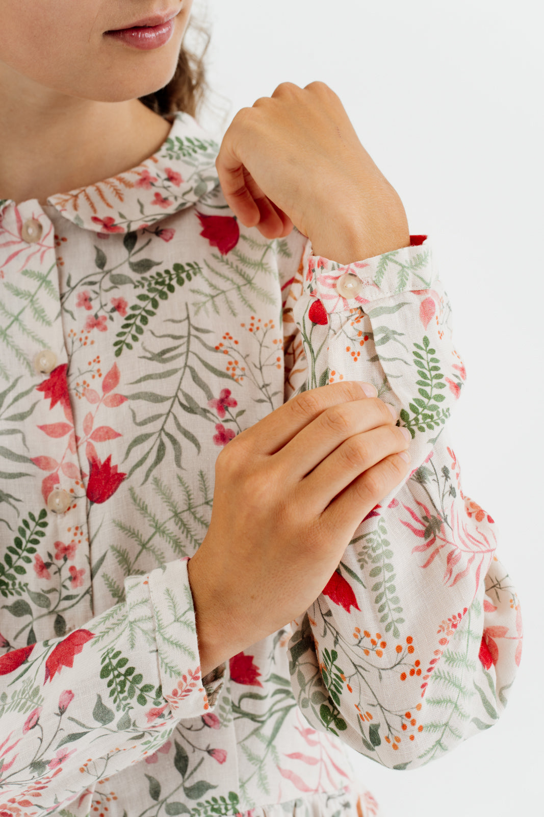 Classic Dress, Long Sleeve, Whimsical Garden