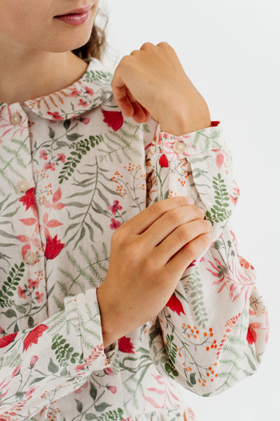 Classic Dress, Long Sleeve, Whimsical Garden