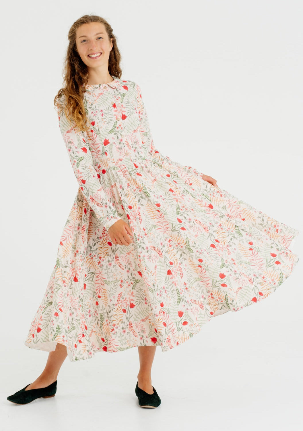 Classic Dress, Long Sleeve, Whimsical Garden