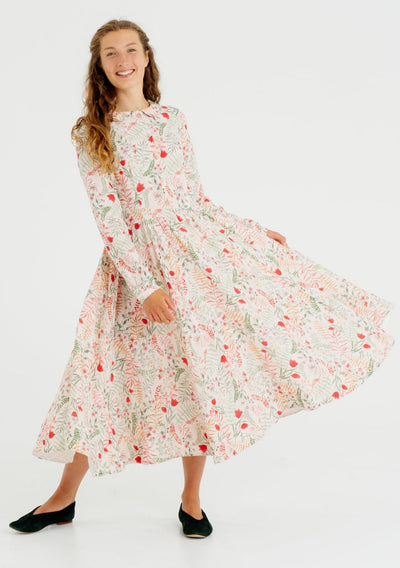 Classic Dress, Long Sleeve, Whimsical Garden