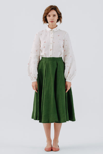 Classic Skirt, Emerald Green#color_emerald-green