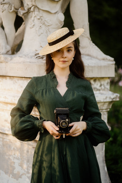 Darcy Dress, Long Sleeve, Evergreen#color_evergreen