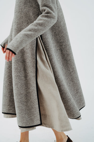 Double Slit Dress, Wool#color_light-grey