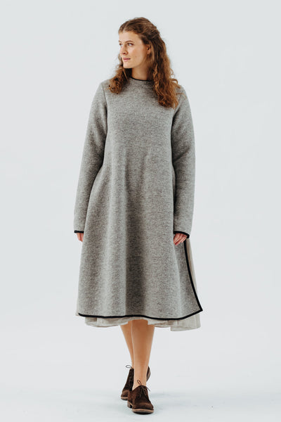 Double Slit Dress, Wool#color_light-grey