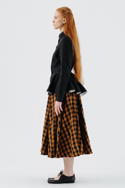 Classic Skirt, Brown Checkers#color_brown-checkers