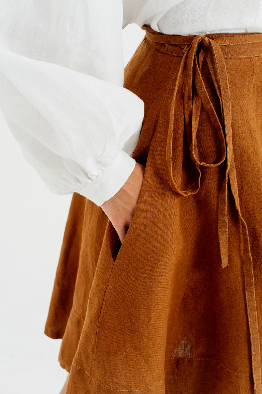 Mini Wrap Skirt, Warm Brown#color_warm-brown
