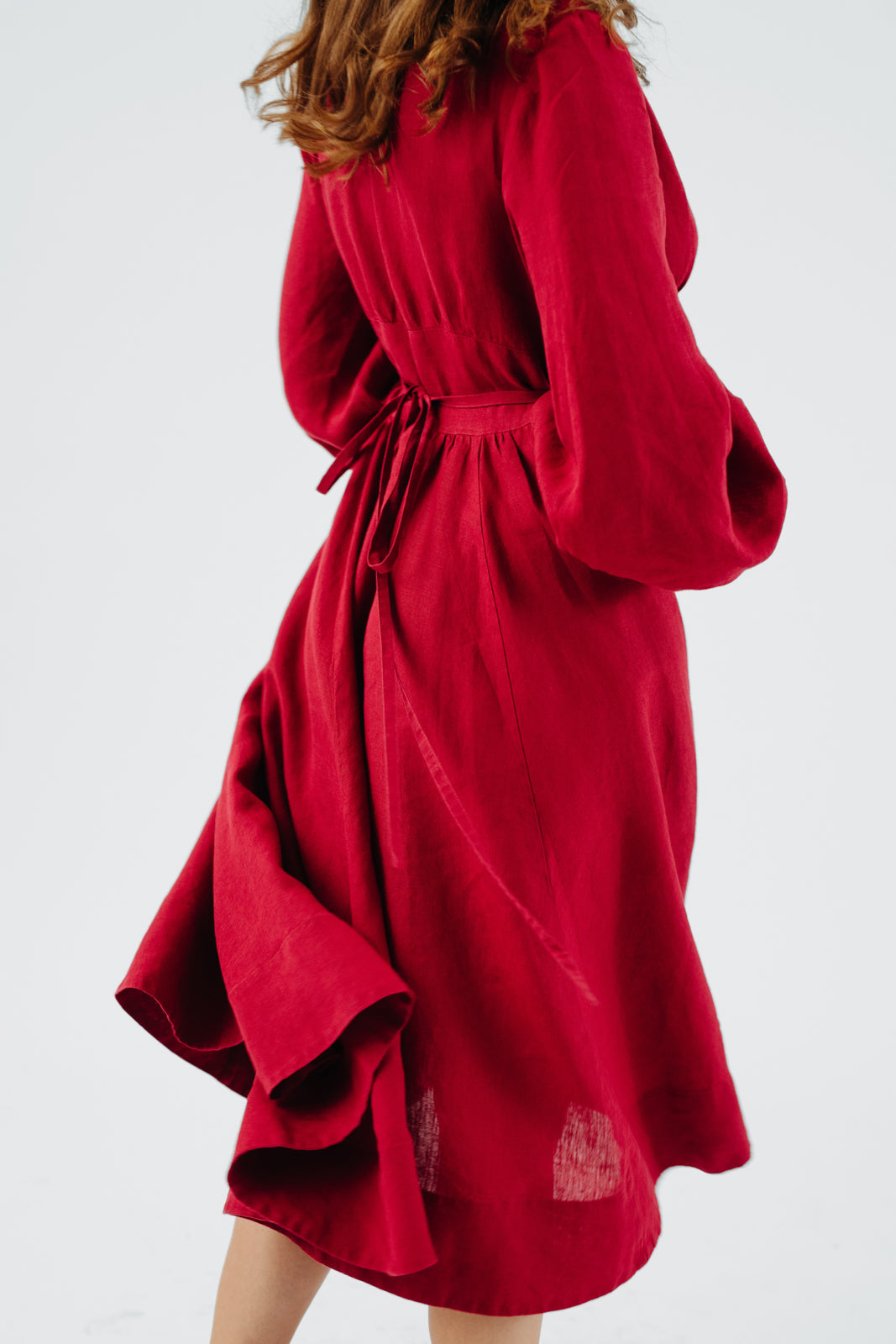 Diane Dress, Long Sleeve, Red Poppy#color_red-poppy