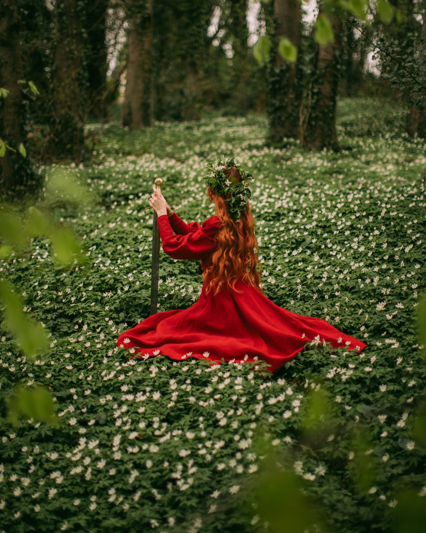 Hawthorn Dress, Long Sleeve, Red Poppy#color_red-poppy