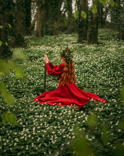 Hawthorn Dress, Long Sleeve, Red Poppy#color_red-poppy