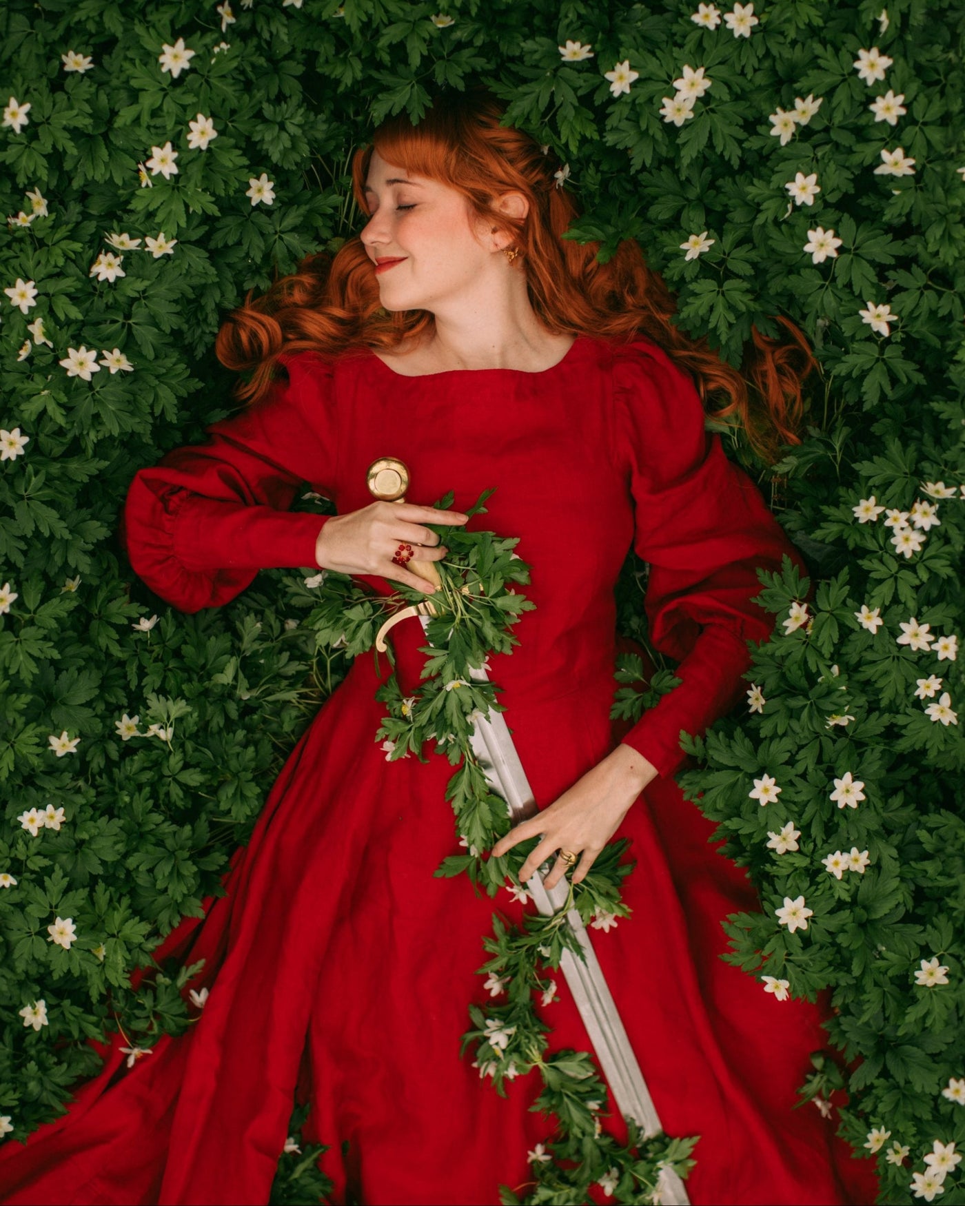 Hawthorn Dress, Long Sleeve, Red Poppy#color_red-poppy