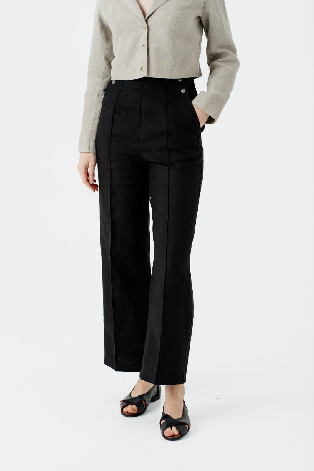 Stella Trousers, Black Pansy#color_black-pansy
