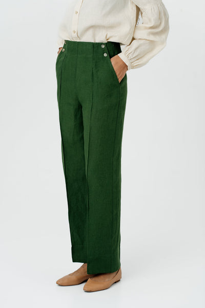 Stella Trousers, Emerald Green#color_emerald-green