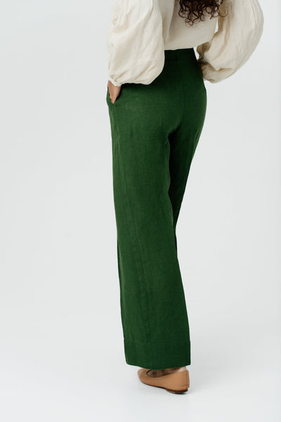 Stella Trousers, Emerald Green#color_emerald-green