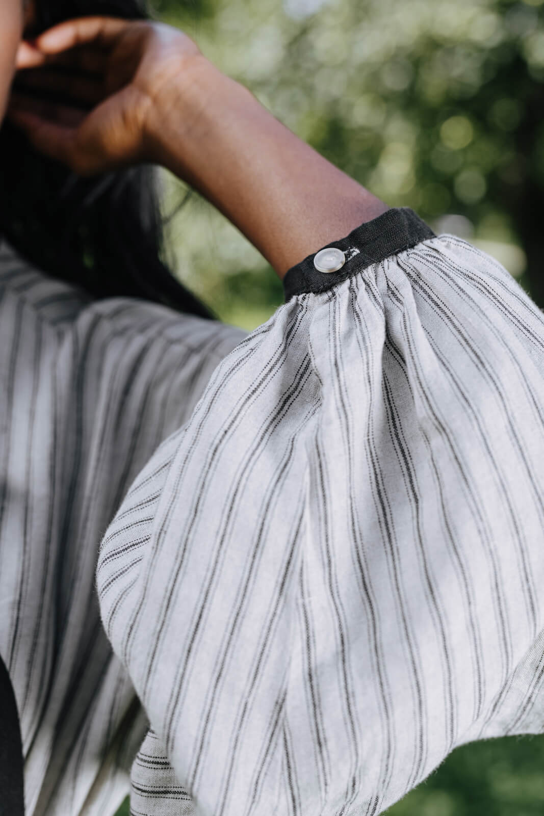 Clementine Shirt, Long Sleeve, Natural Stripe#color_natural-stripe