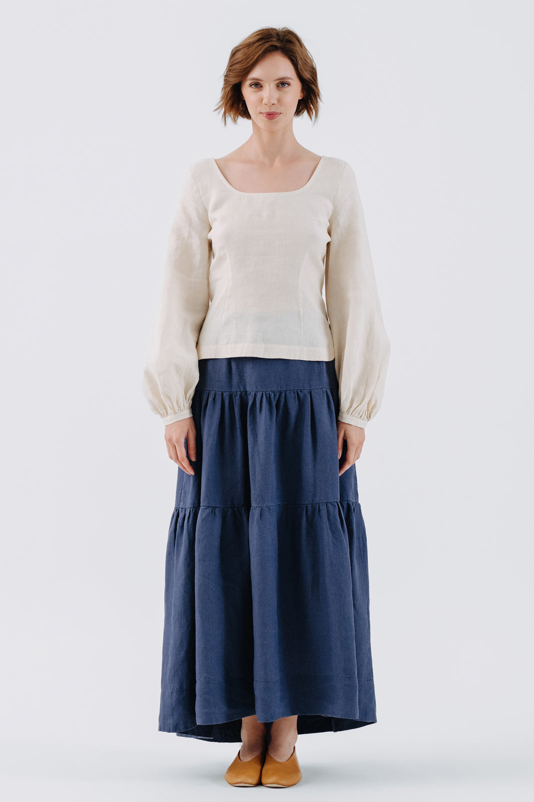 Tiered Skirt, Moonlight Blue