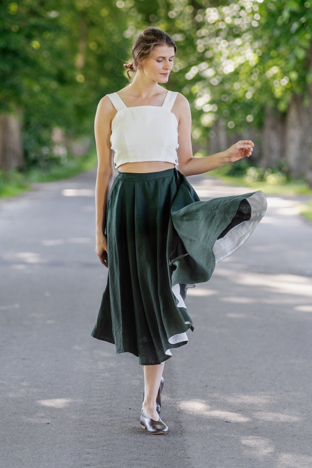 Wrap Skirt, Evergreen#color_evergreen