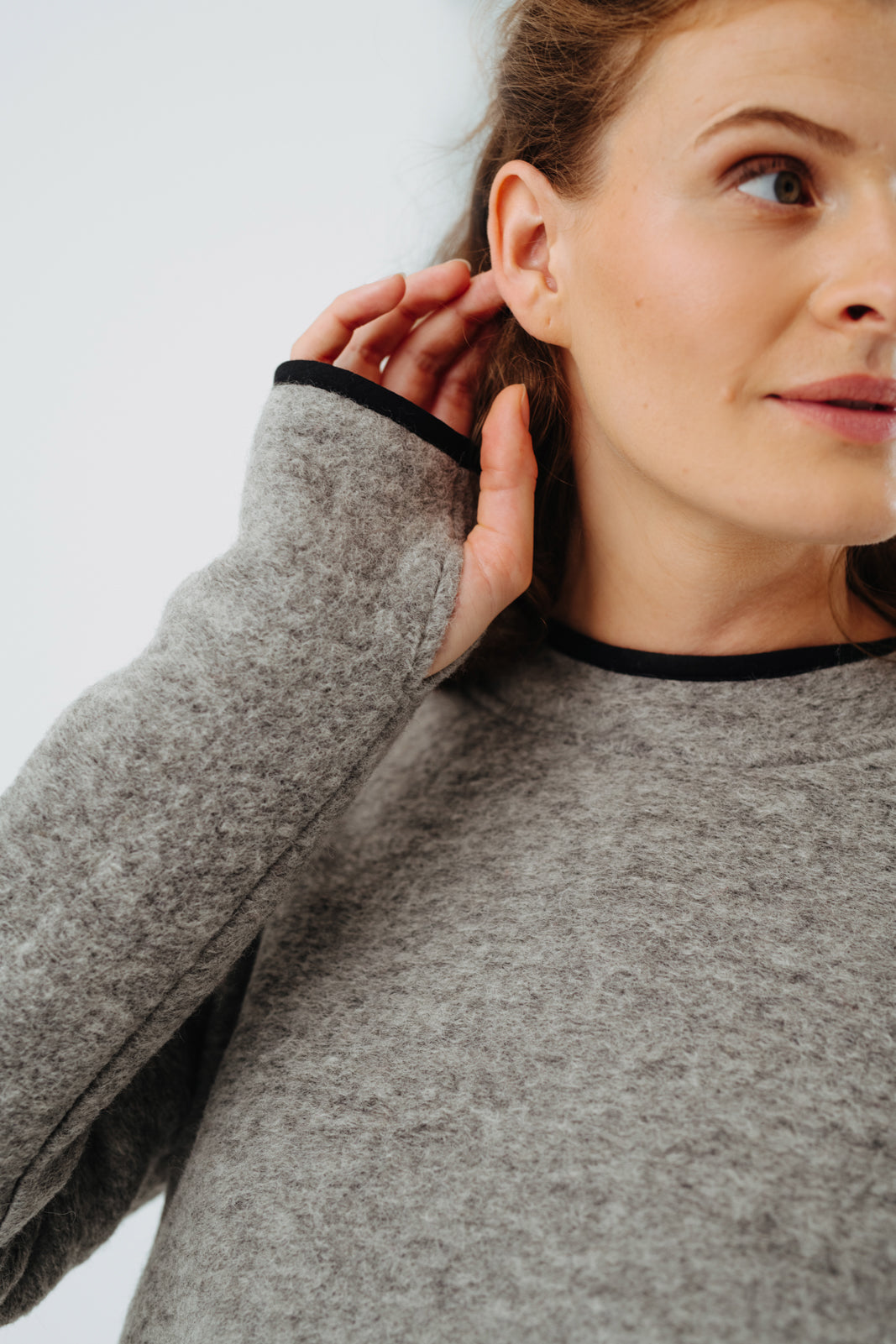 Double Slit Dress, Wool#color_light-grey