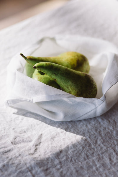 Linen Bread Bag, White Magnolia#color_white-magnolia