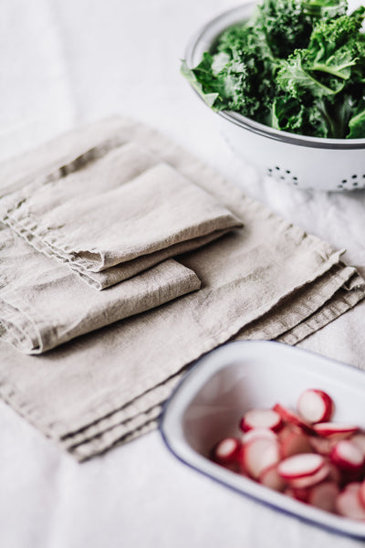 Linen Napkins, Set of 4 - Son de Flor#color_natural-linen