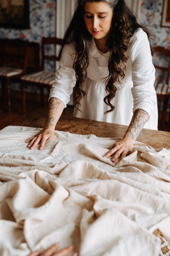 Linen Tablecloth - Son de Flor#color_natural-linen